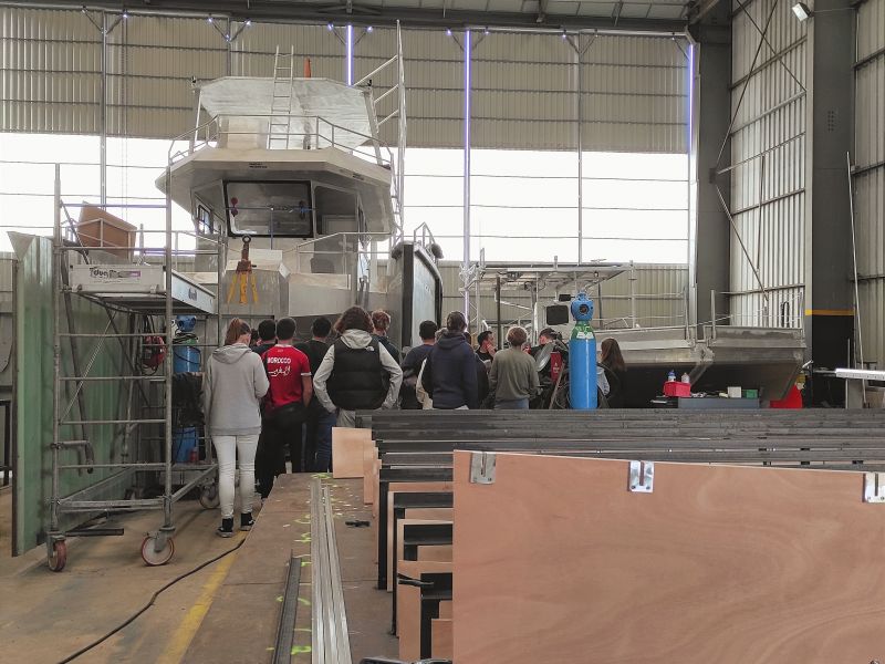 Visite du Chantier Bretagne Sud pour les futurs marins