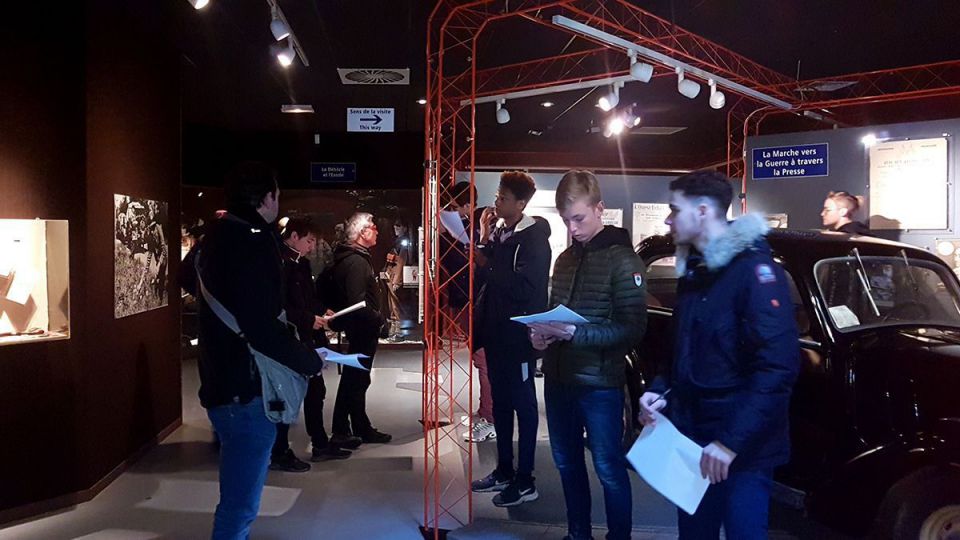 Les élèves de 1re EMM au Musée de la Résistance de Saint-Marcel