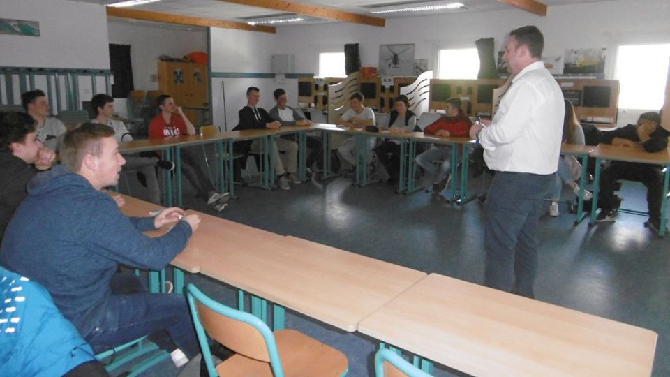 Intervention de Monsieur Ehanno auprès des élèves de la filière cultures marines