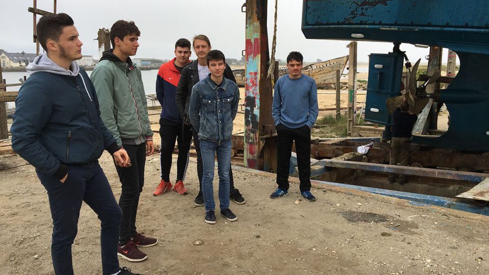 Visite du chantier du Magouër pour des lycéens de la classe terminale commerce
