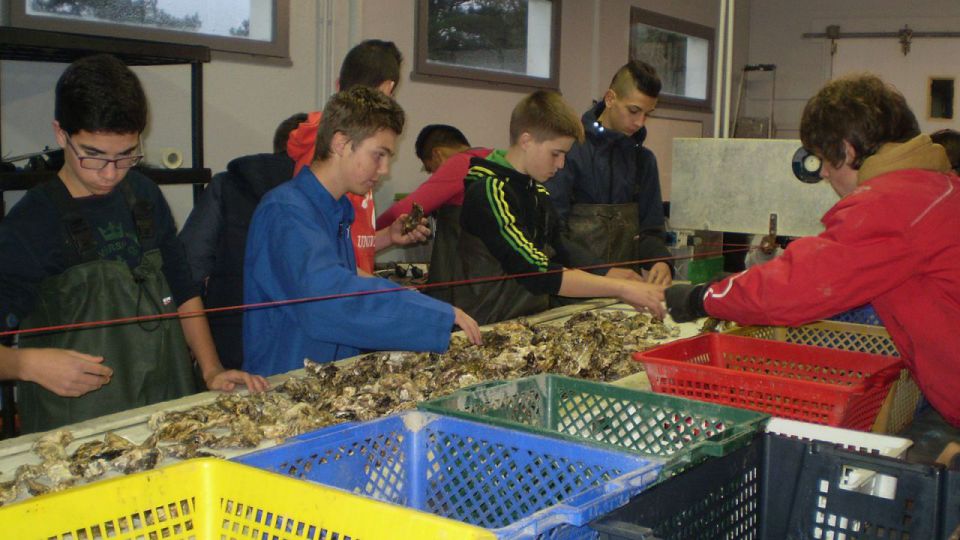 Les 2nde Aquaculture du lycée agricole de Château-Gontier accueillis au lycée maritime